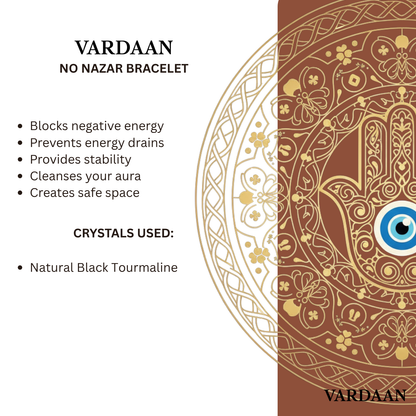 Vardaan No Nazar Evil Eye🧿 | Black Tourmaline with Evil Eye Bracelet